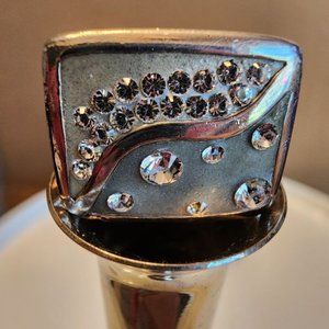 STARBORN SILVER AND CRYSTAL RING - SIZE 7